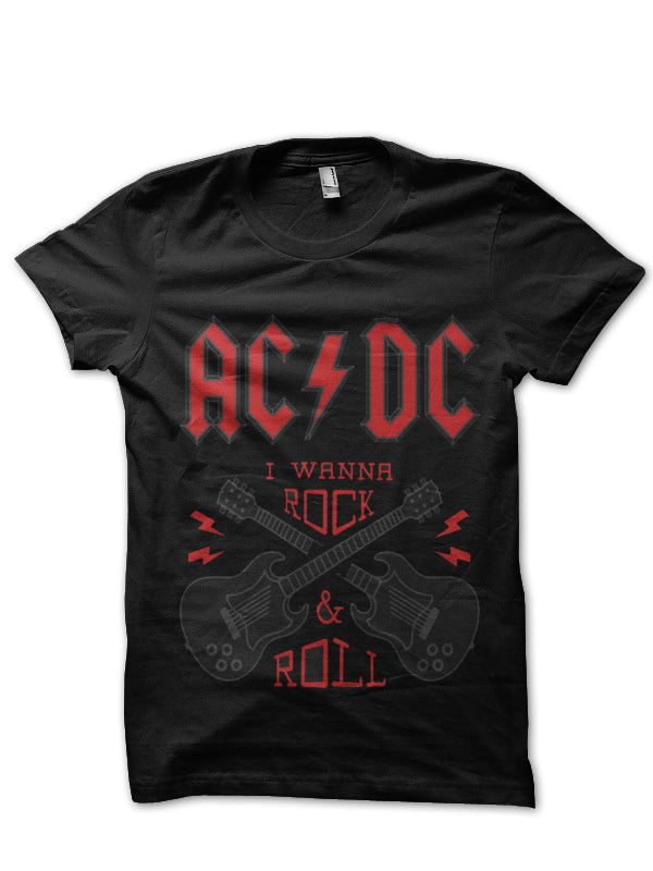 I Wanna Rock & Roll AC DC Tshirt Hoodie, Sweatshirt | PureTeeCo.com