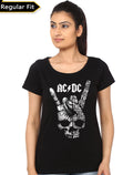 AC/DC Girls Black T-Shirt Hoodie, Sweatshirt | PureTeeCo.com