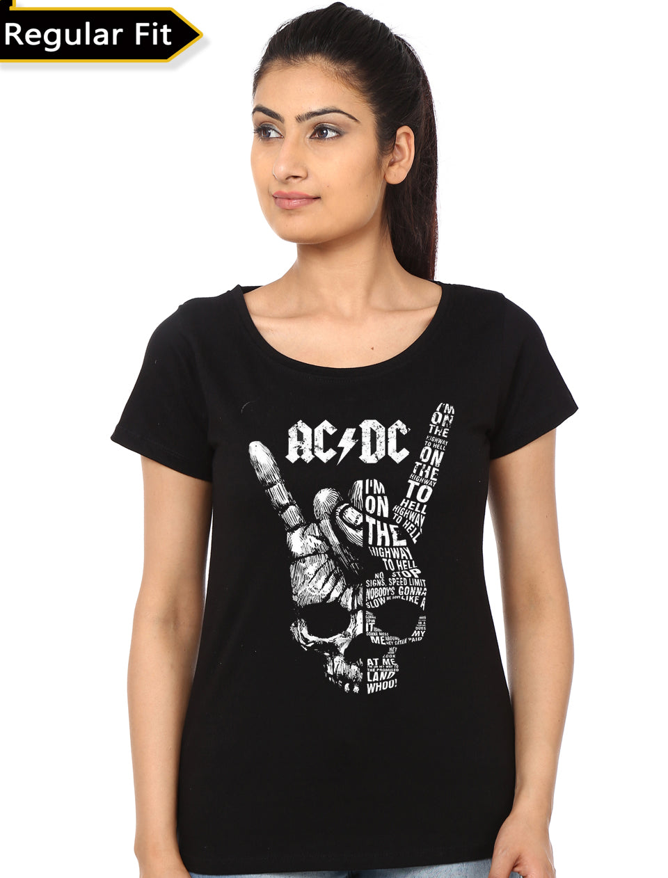 AC/DC Girls Black T-Shirt Hoodie, Sweatshirt | PureTeeCo.com