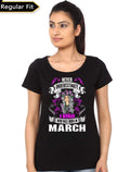 A Woman Born In March Black T-Shirt Hoodie, Sweatshirt | PureTeeCo.com