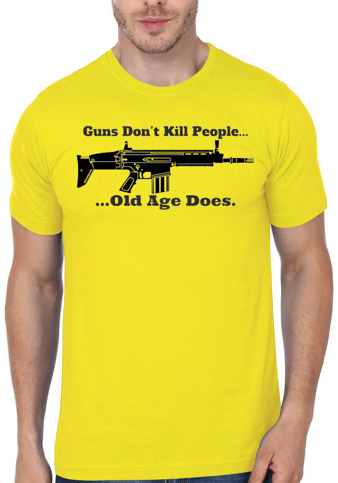 Guns Donâ€™t Kill People, Old Age Does T-Shirt Hoodie, Sweatshirt | PureTeeCo.com