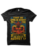 Born In August Customizable Black T-Shirt (Your Date Can Be Printed) Hoodie, Sweatshirt | PureTeeCo.com