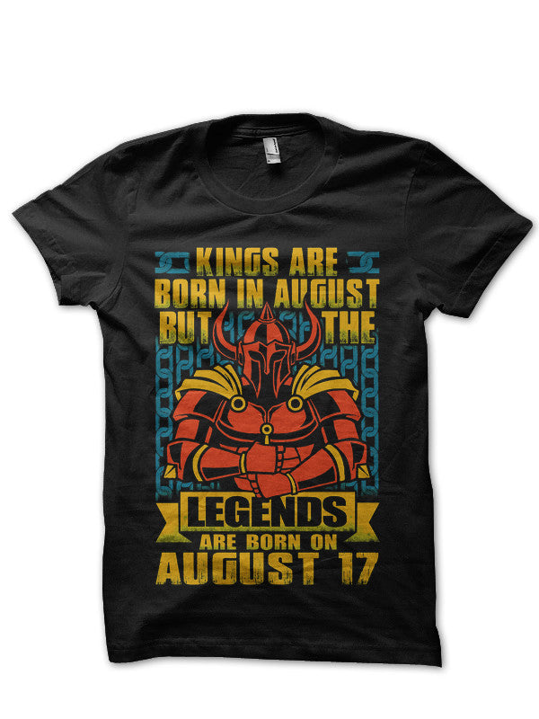 Born In August Customizable Black T-Shirt (Your Date Can Be Printed) Hoodie, Sweatshirt | PureTeeCo.com
