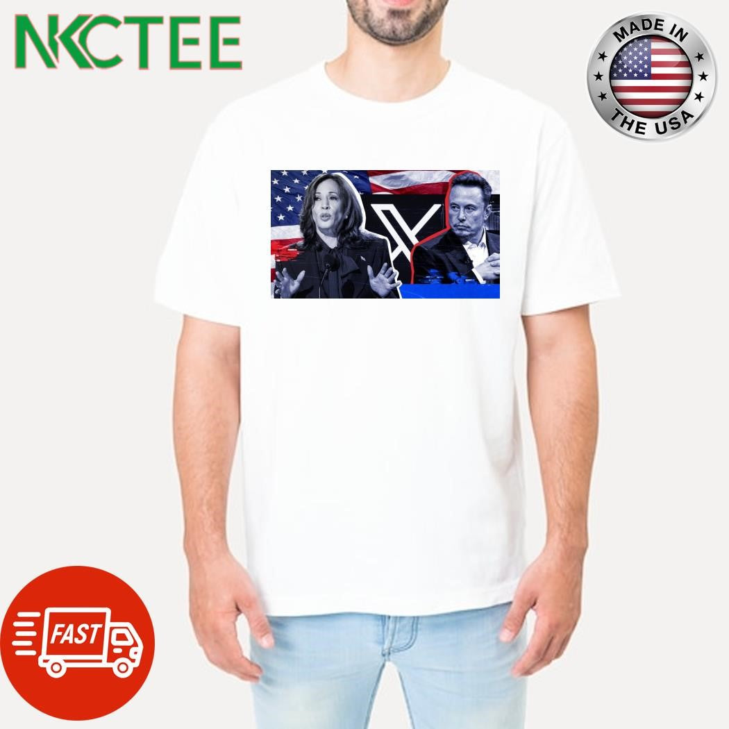 Musk’s X allowing Maga activists to earn cash from conspiracies about Harris shirt