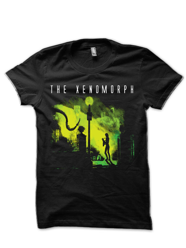 The Xenomorph Black T-Shirt Hoodie, Sweatshirt | PureTeeCo.com