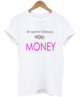 all i want for christmas is money t-shirt Hoodie, Sweatshirt | PureTeeCo.com