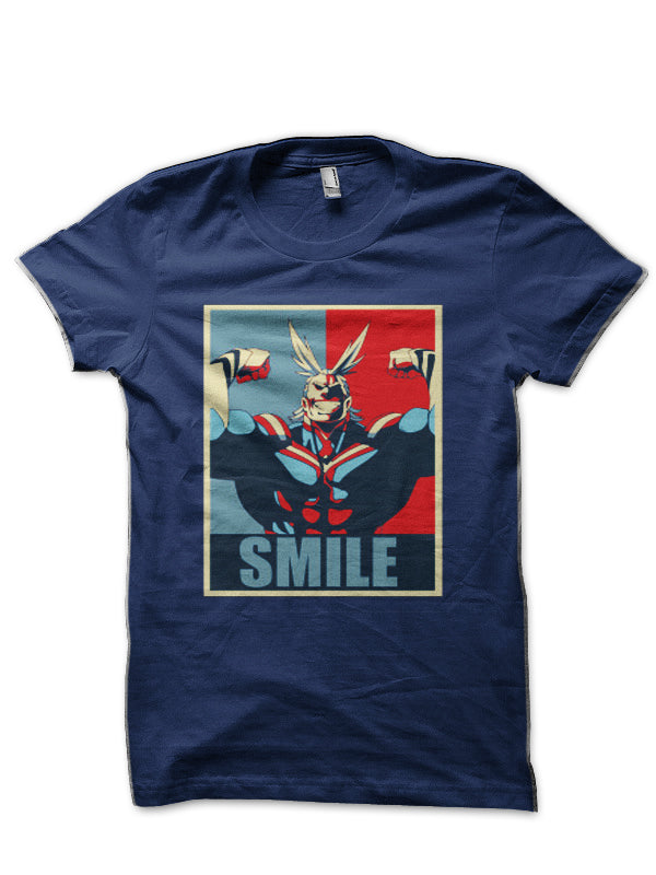 SMILE Navy Blue T-Shirt Hoodie, Sweatshirt | PureTeeCo.com