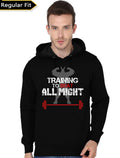 TRAINING TO BEAT ALL MIGHT Black Hoodie T-Shirts, Sweatshirt | PureTeeCo.com