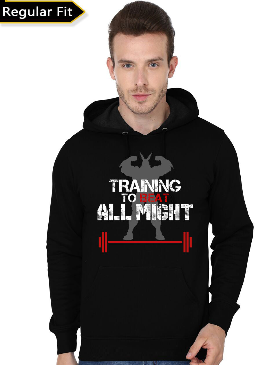 TRAINING TO BEAT ALL MIGHT Black Hoodie T-Shirts, Sweatshirt | PureTeeCo.com