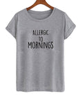allergic to mornings t-shirt Hoodie, Sweatshirt | PureTeeCo.com
