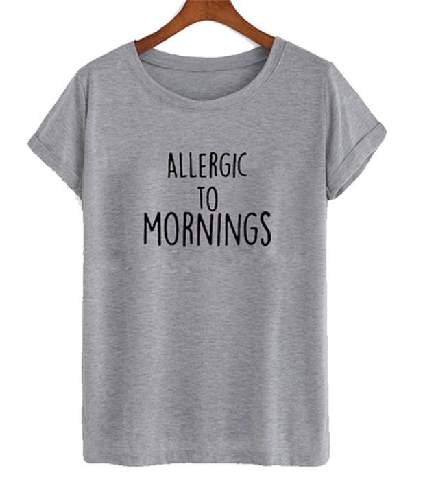 allergic to mornings t-shirt Hoodie, Sweatshirt | PureTeeCo.com