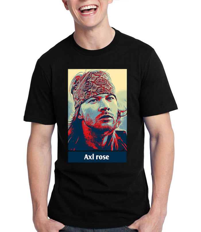 Axl Rose Half Sleeve Black T-Shirt Hoodie, Sweatshirt | PureTeeCo.com