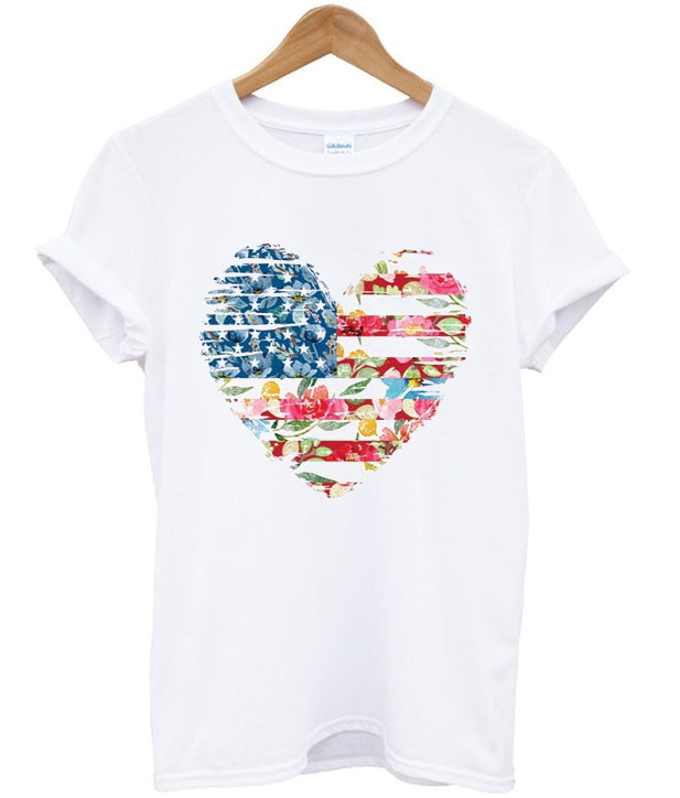 american flag heart t-shirt Hoodie, Sweatshirt | PureTeeCo.com