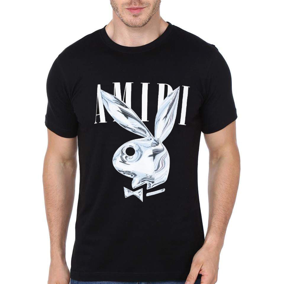 Amiri Half Sleeve Black T-Shirt Hoodie, Sweatshirt | PureTeeCo.com