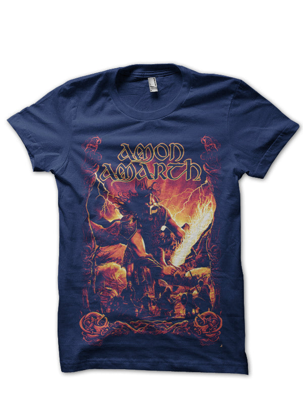 Amon Amarth Navy Blue T-Shirt Hoodie, Sweatshirt | PureTeeCo.com