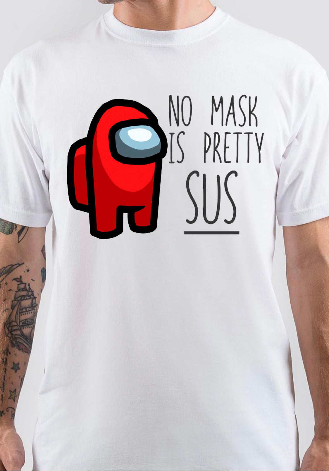 Among Us â€“ No mask is pretty SUS T-Shirt Hoodie, Sweatshirt | PureTeeCo.com