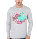 Japanese Pastel Kawaii Anime Meme Surf Beach Wave Grey T-Shirt Hoodie, Sweatshirt | PureTeeCo.com