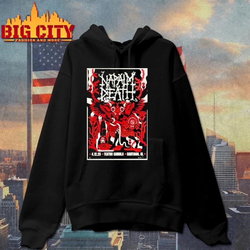 apalm Death Teatro Cariola Santiago Chile December 4 2025 Circle Shirt