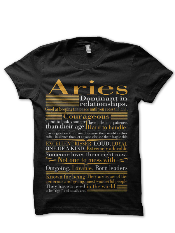 Aries Black T-Shirt Hoodie, Sweatshirt | PureTeeCo.com