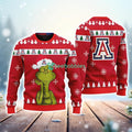 Arizona Wildcats NCAA The Grinch Funny Merry Christmas Ugly Sweater 3D New Trend