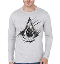 Assassinâ€™s Creed Grey Full Sleeve T-Shirt Hoodie, Sweatshirt | PureTeeCo.com