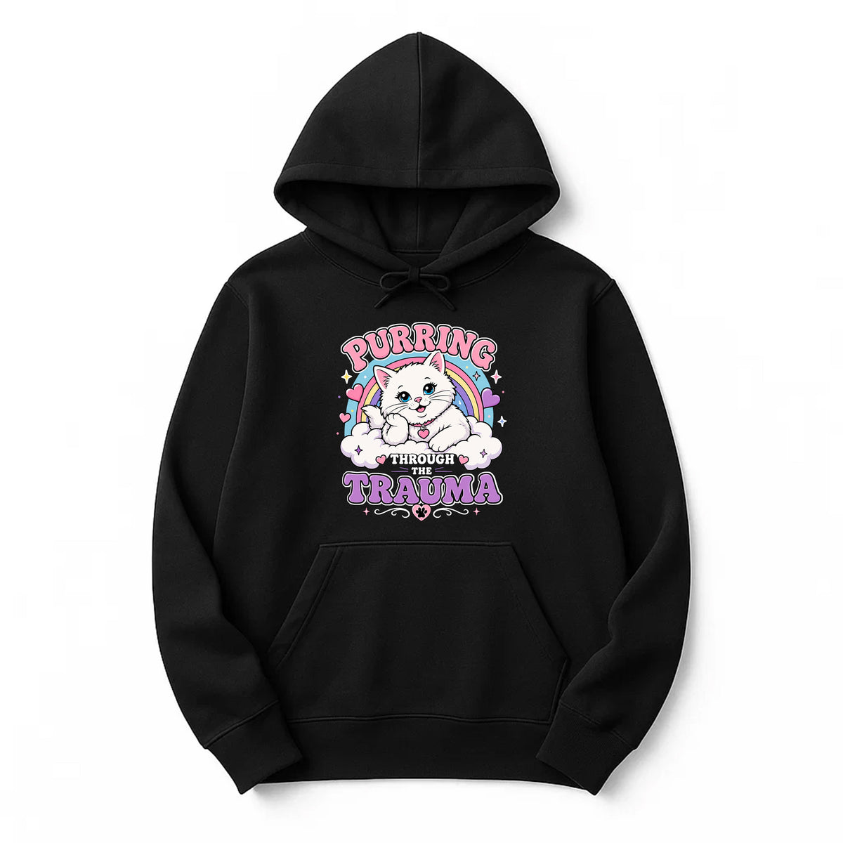 Unisex | Purring Through Trauma | Pullover Hoodie