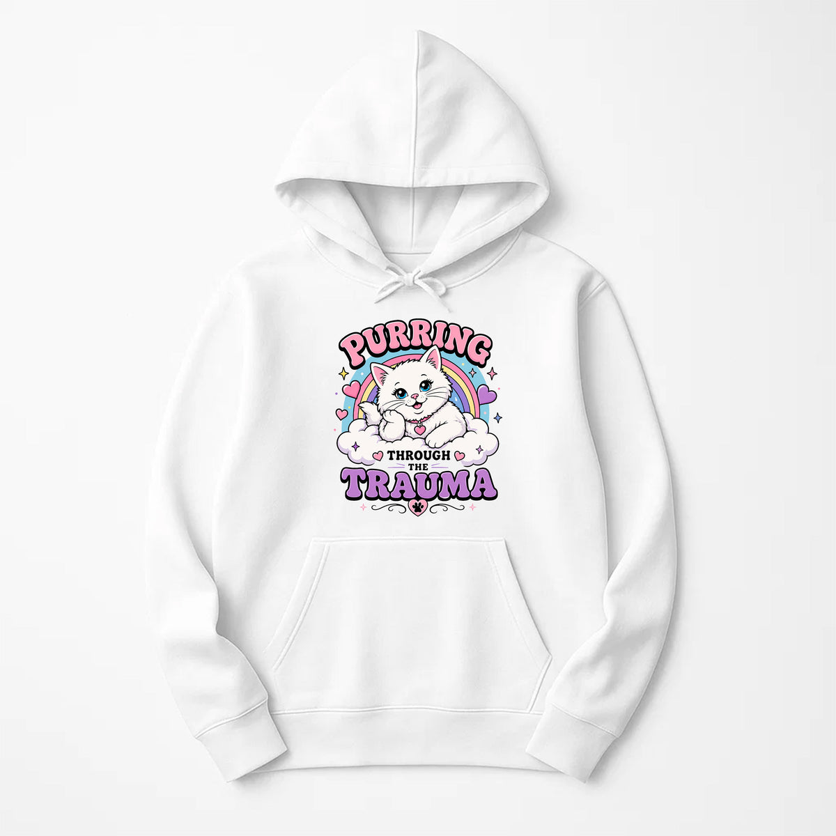Unisex | Purring Through Trauma | Pullover Hoodie