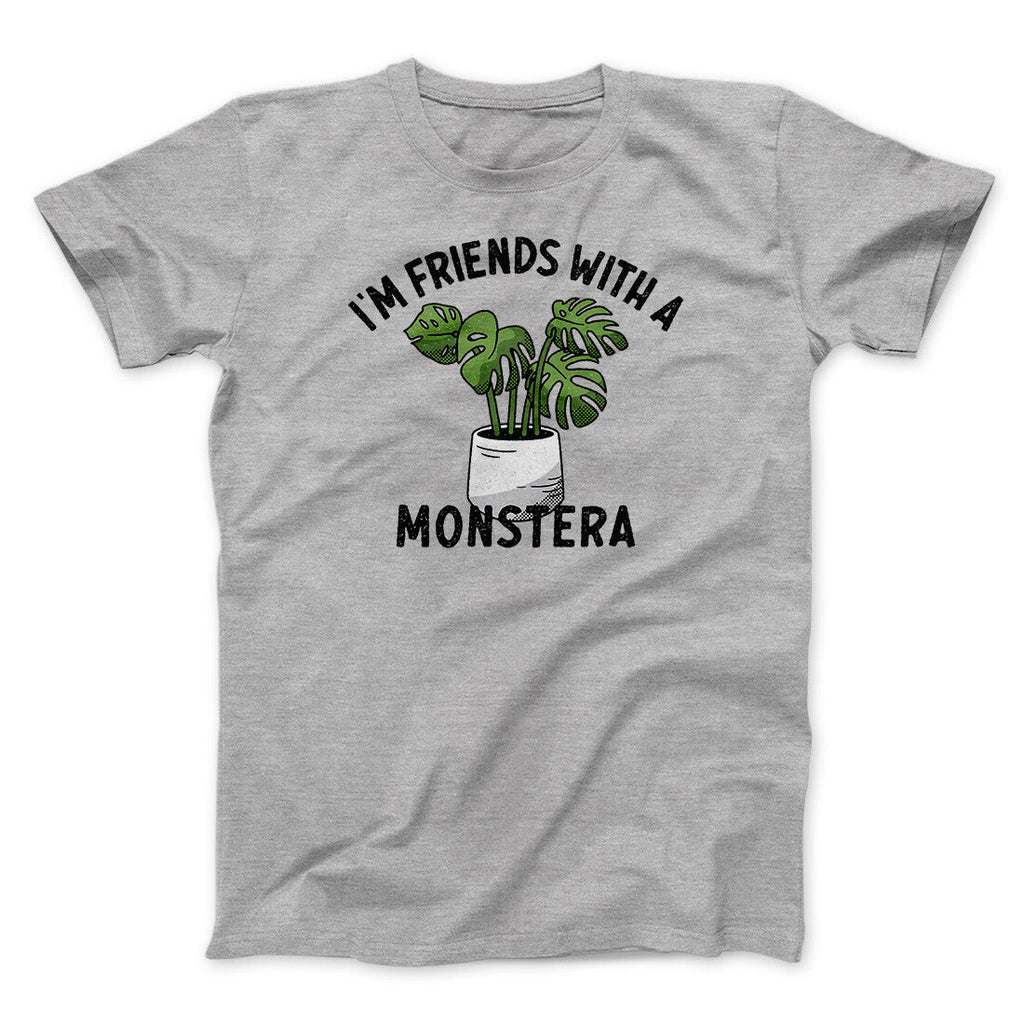 I‚Äôm Friends With A Monstera Funny Men/Unisex T-Shirt Hoodie, Sweatshirt | PureTeeCo.com (Image 3)