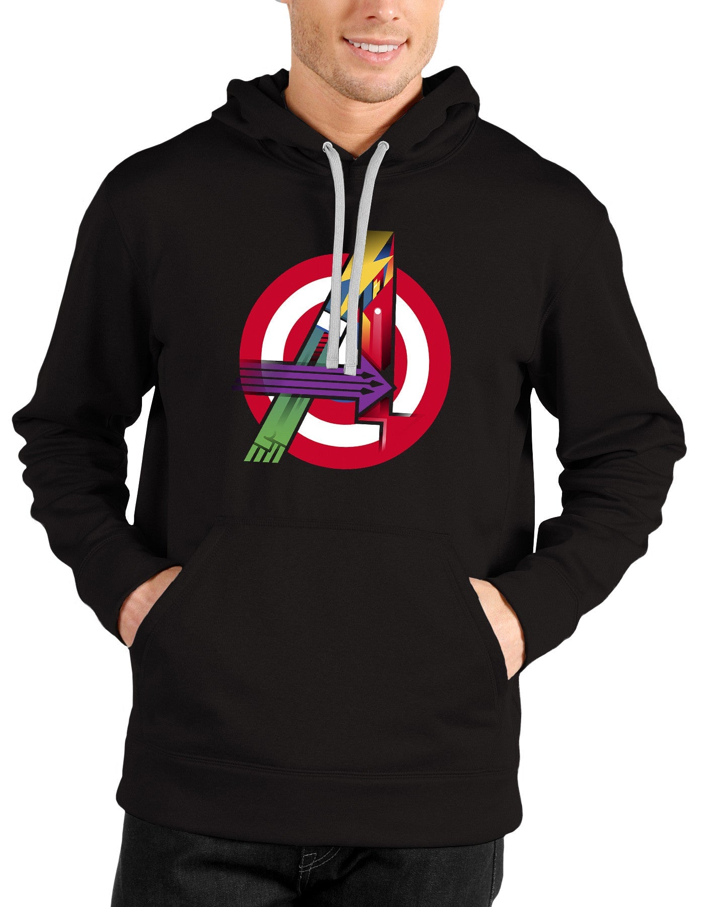 The Avengers : Team Assembled Black Hoodie T-Shirts, Sweatshirt | PureTeeCo.com