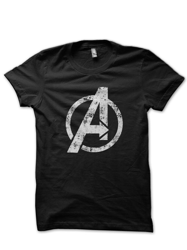 Avengers Logo Black T-Shirt Style001 Hoodie, Sweatshirt | PureTeeCo.com