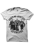 Avengers Justice White T-Shirt Hoodie, Sweatshirt | PureTeeCo.com