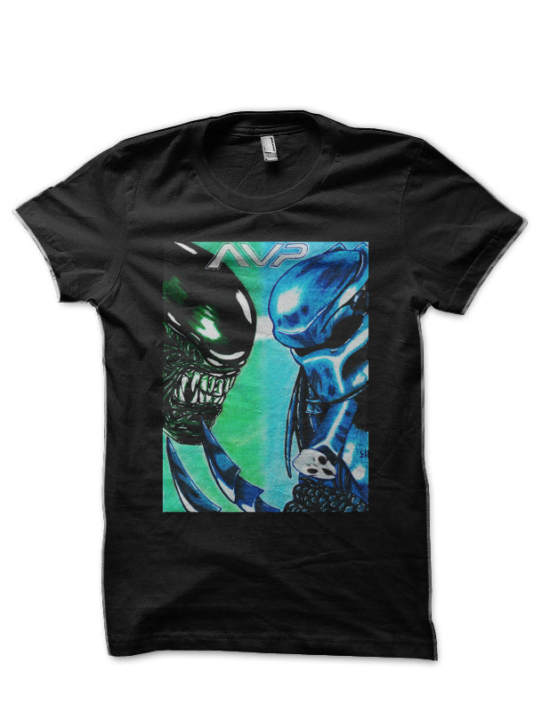 Alien Versus Predator Half Sleeve T-Shirt Hoodie, Sweatshirt | PureTeeCo.com