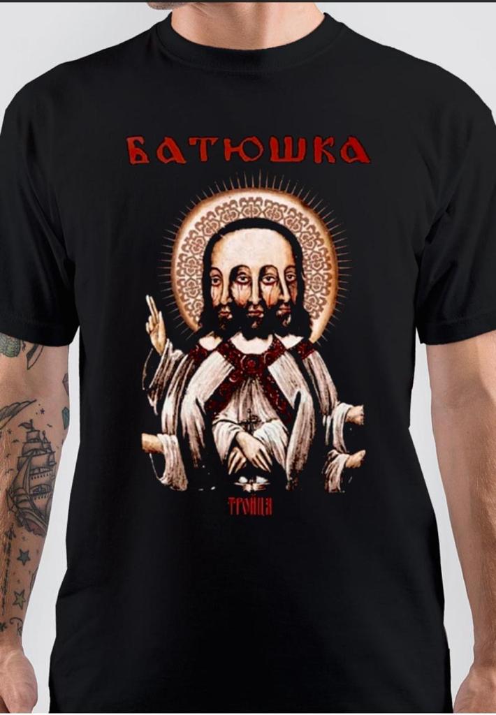 Batushka Half Sleeve Black T-Shirt Hoodie, Sweatshirt | PureTeeCo.com