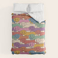 Retro Rainbow Funny Dachshunds Comforter Gallery Image 6