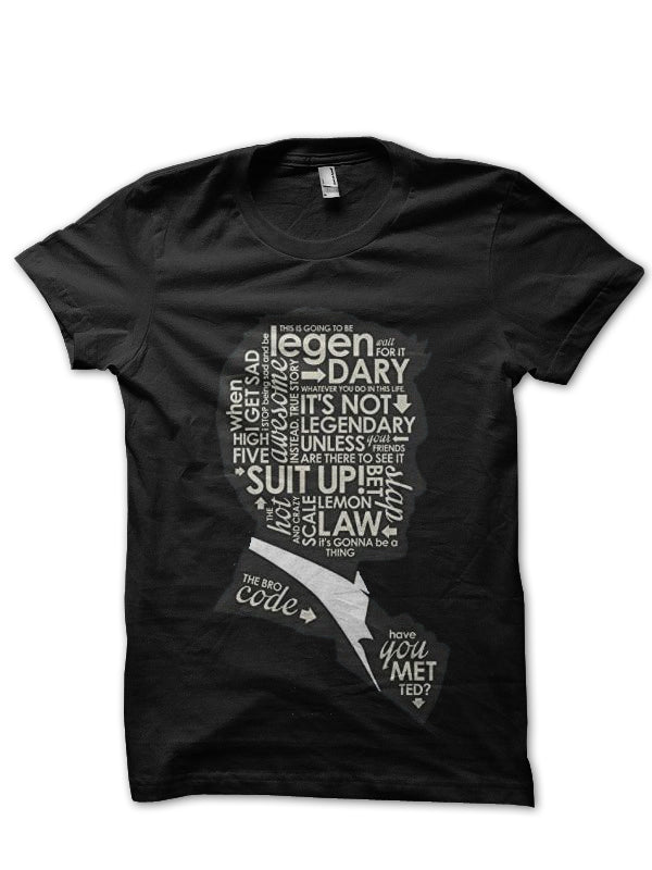 Barney Stinson Black T-Shirt Hoodie, Sweatshirt | PureTeeCo.com