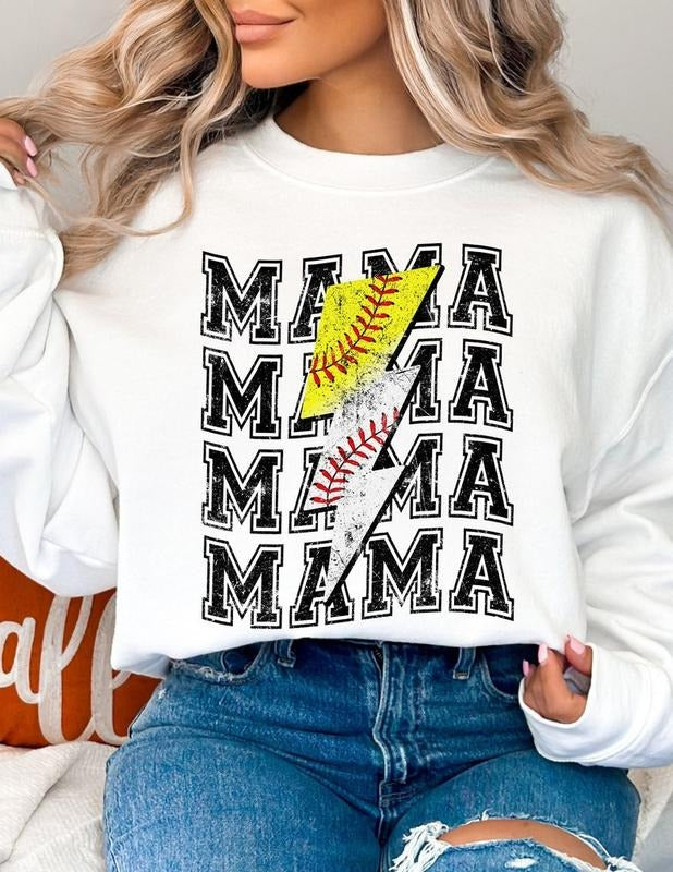 Mama of Both Sweatshirt, Softball Mom and Baseball Mom Sweatshirt, Softball/baseball mom, mama softball/baseball ...