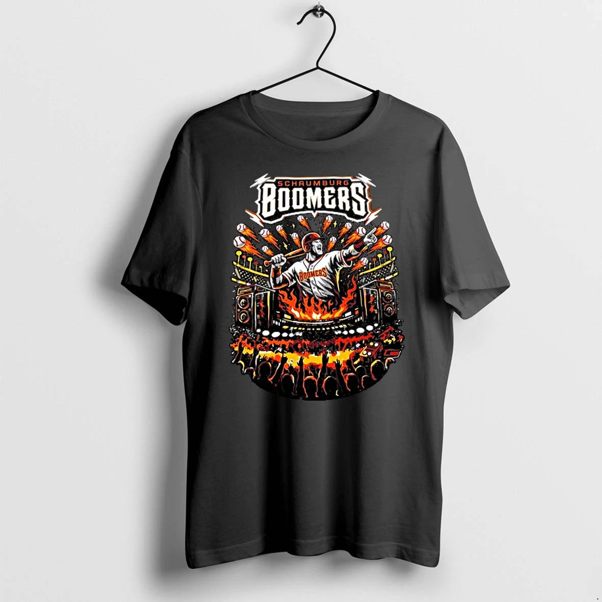Baseball Flaming Batter Graphic 0 Tshirts Sweater