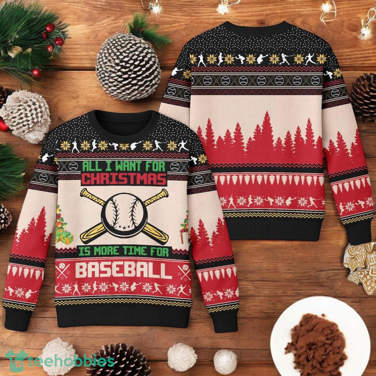 Baseball Ugly Christmas Sweater Baseball Christmas 3D Sweater Christmas Gift Idea