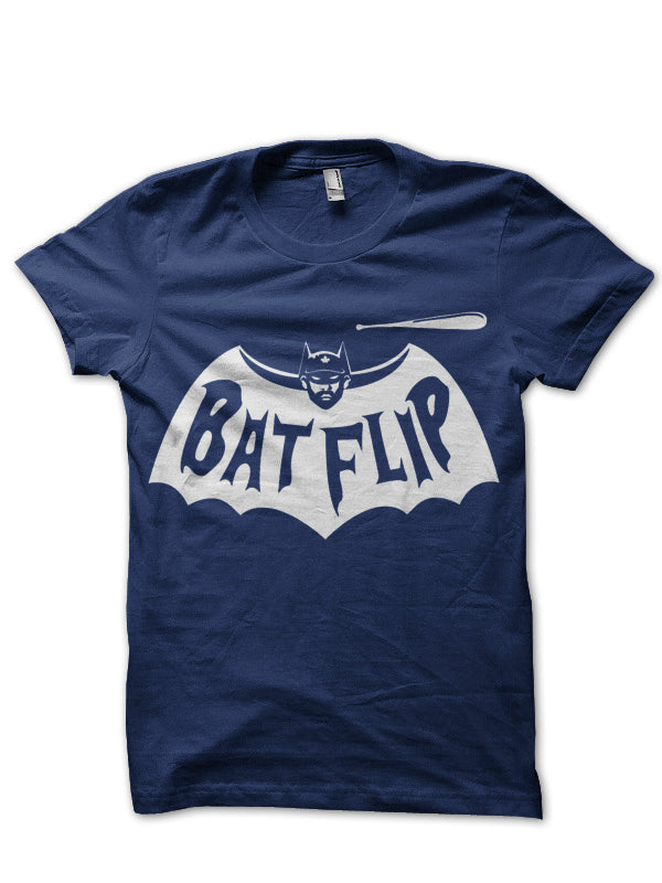 Bat Flip Navy Blue Tee Hoodie, Sweatshirt | PureTeeCo.com