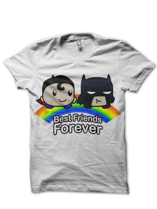 Justice League Best Friends White T-Shirt Hoodie, Sweatshirt | PureTeeCo.com