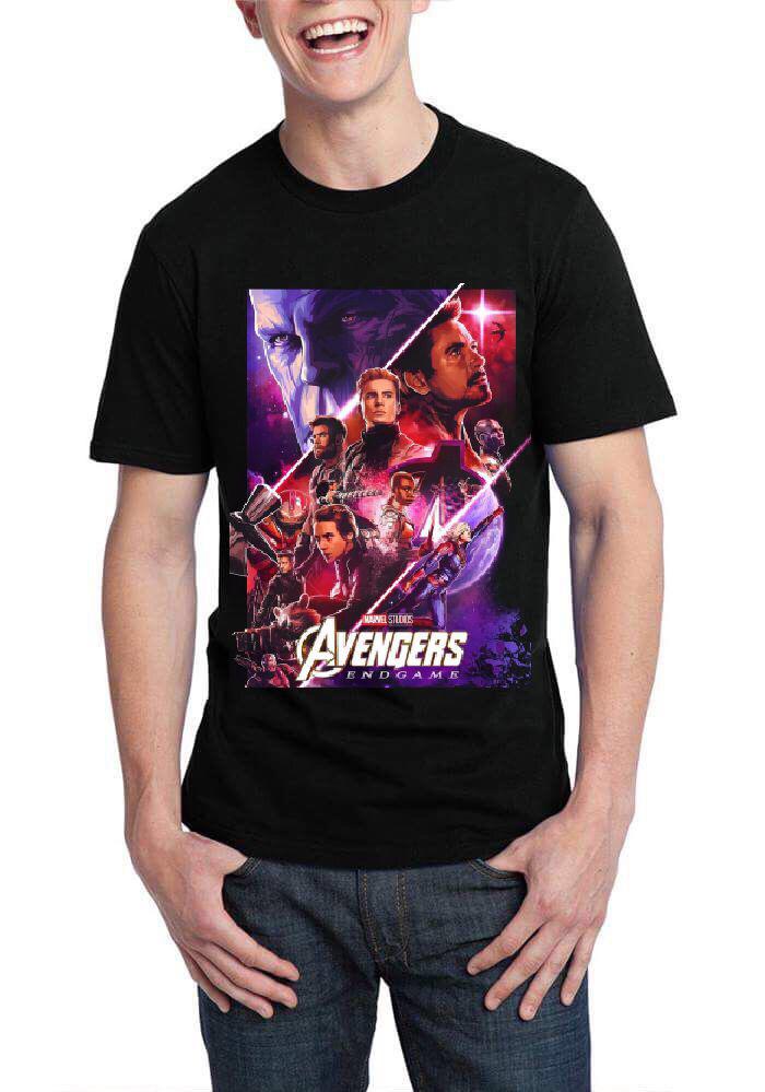 Avenger Half  Sleeve Black T- Shirt Hoodie, Sweatshirt | PureTeeCo.com
