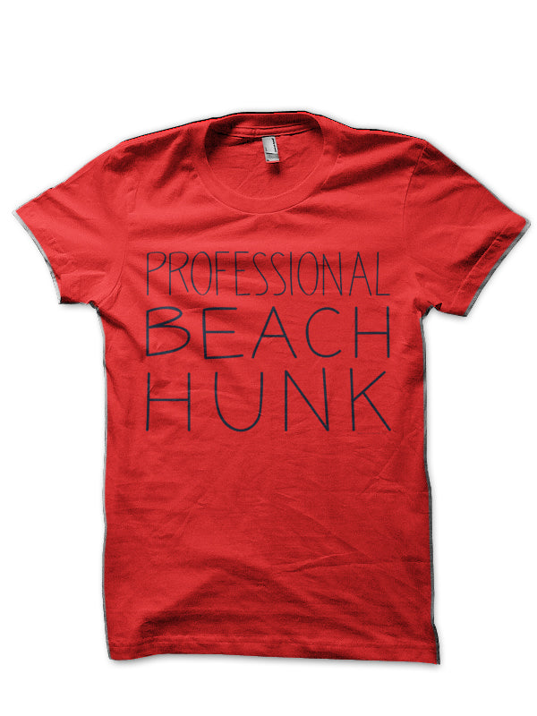 Beach Hunk Red T-Shirt Hoodie, Sweatshirt | PureTeeCo.com