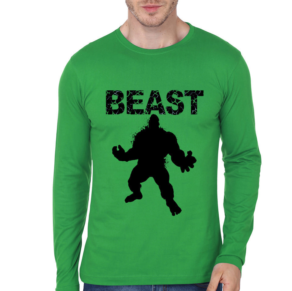 Beast Green Full Sleeve Tee Hoodie, Sweatshirt | PureTeeCo.com