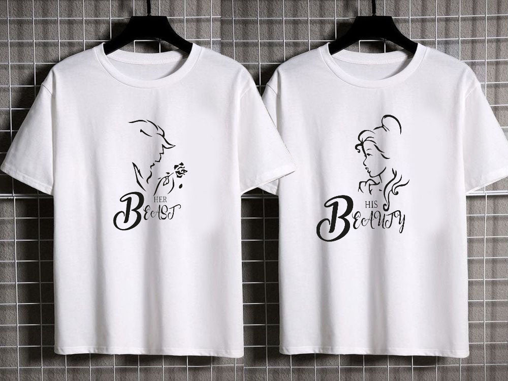 beauty and the beast valentine couple shirt Hoodie, Sweatshirt | PureTeeCo.com
