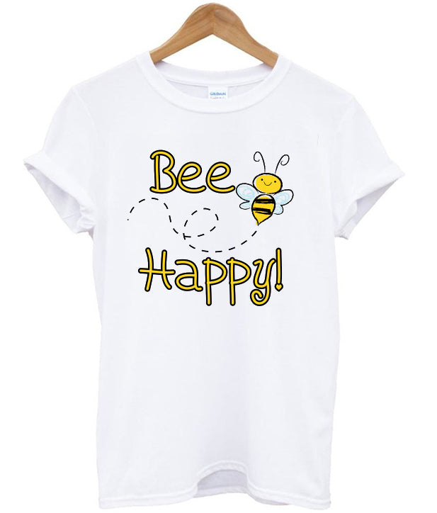 bee happy t-shirt Hoodie, Sweatshirt | PureTeeCo.com