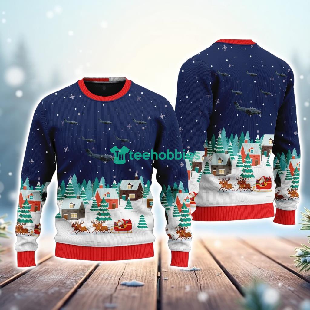 Beechcraft C-12 Huron Us Air Force Christmas Ugly Sweater Meaningful Gift For Aviation Fans