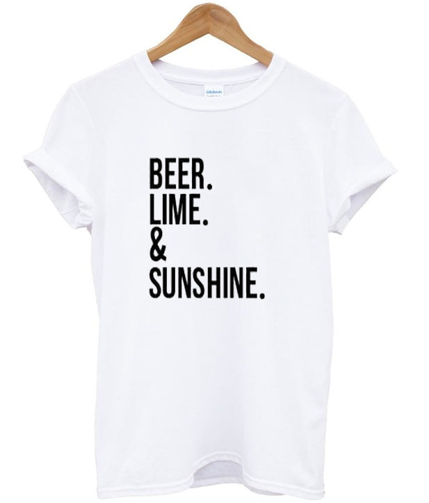 beer lime and sunshine t-shirt Hoodie, Sweatshirt | PureTeeCo.com
