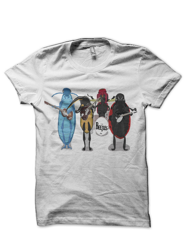 The Beetles White T-Shirt Hoodie, Sweatshirt | PureTeeCo.com