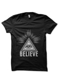 Believe Black Tee Hoodie, Sweatshirt | PureTeeCo.com