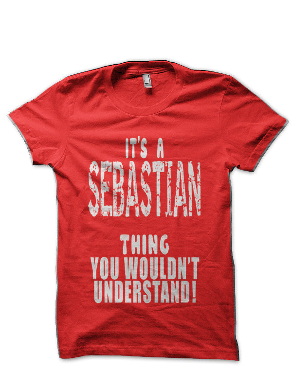 Sebastian Red T-Shirt Hoodie, Sweatshirt | PureTeeCo.com